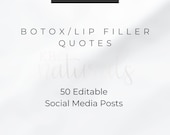 50 Botox and Filler Template, Botox Quotes, Instagram Post, Beauty Template, Filler Quotes, Med Spa Posts, Social Media Post
