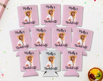 Custom Bachelorette Party Can Coolers, Engagement Gift, Girls Trip Gift, Beer Coolies for Cans or Bottles, Wedding Coolies, Wedding Favors
