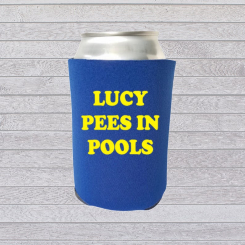Pee in Pools Funny Can Cooler Custom Name and Color Etsy
