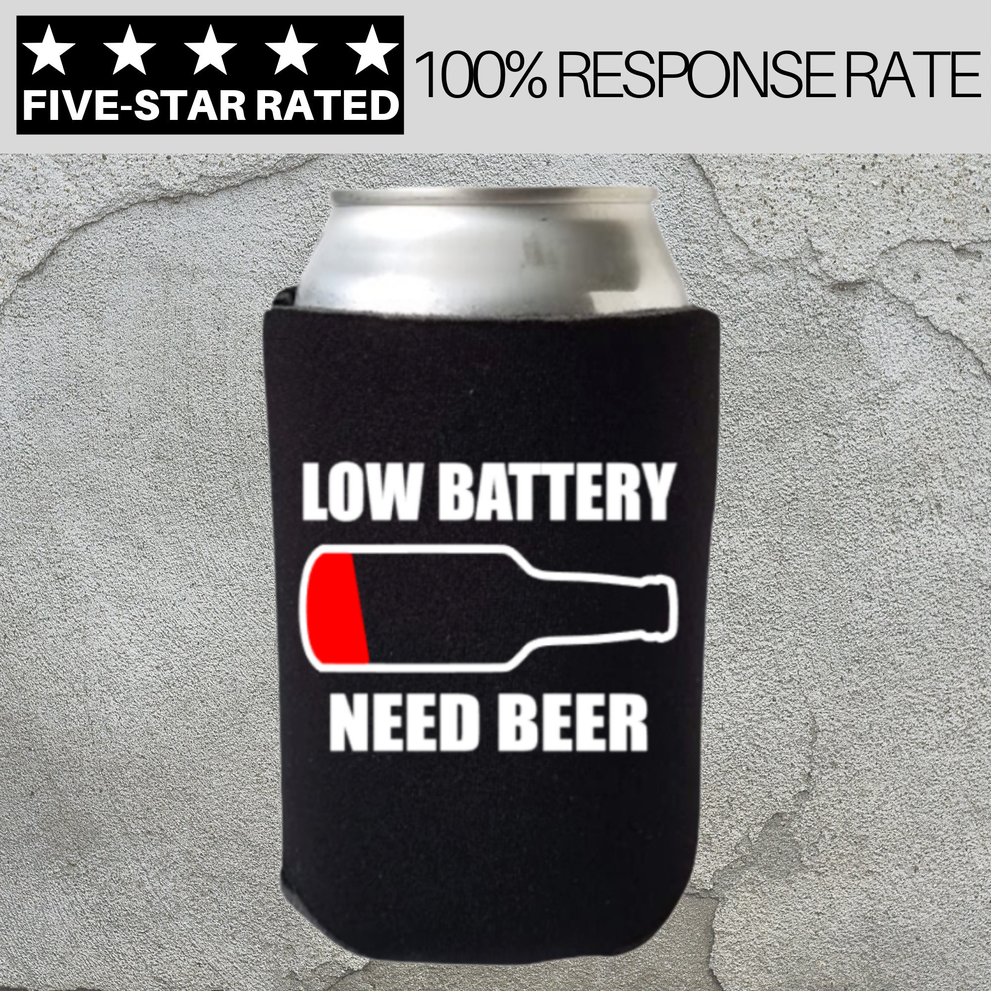 Funny Can Cooler Low Battery Need Beer Hilarious Gag Gift Etsy UK