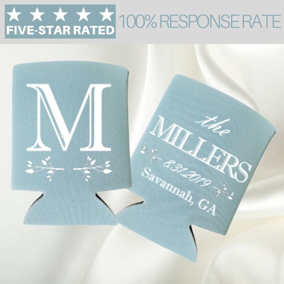 Personalized can coolers best sale wedding