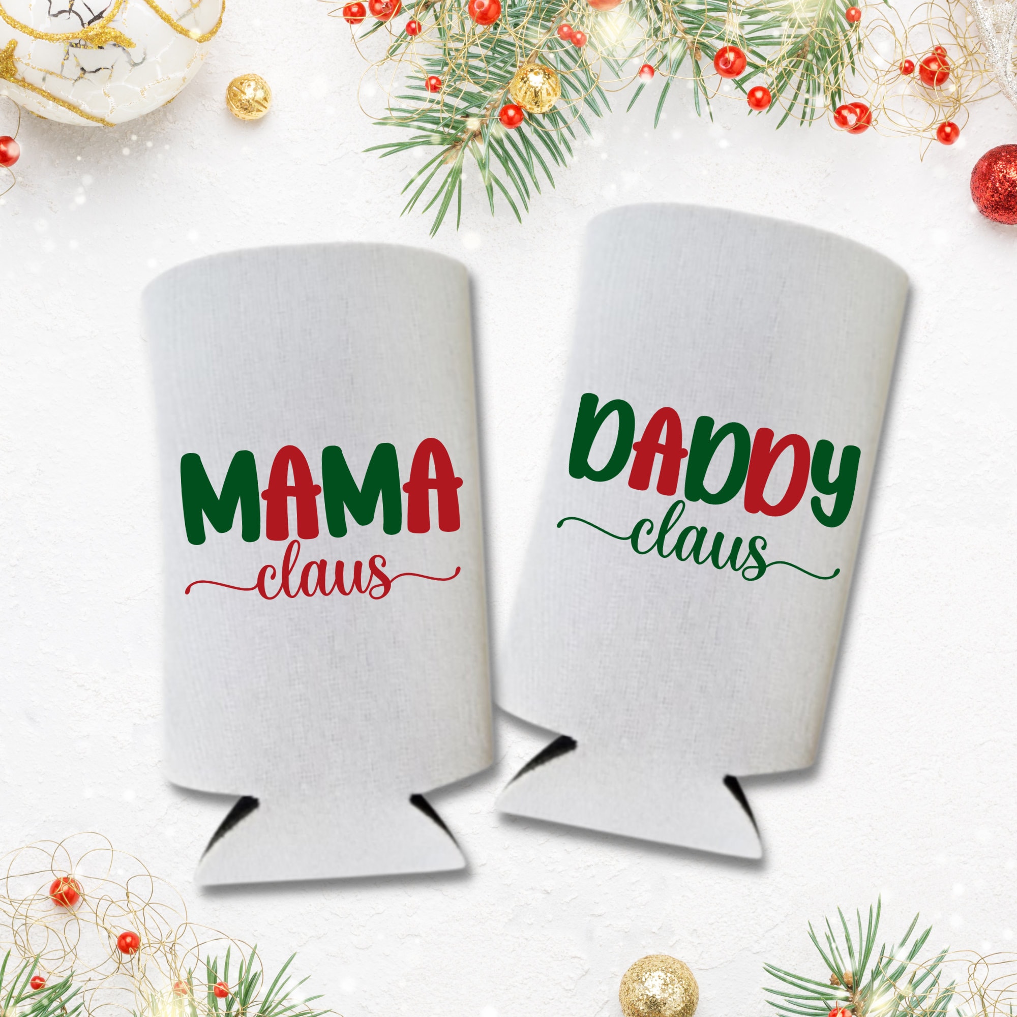 Mama Claus, Daddy Claus Slim Spiked Seltzer Coolies