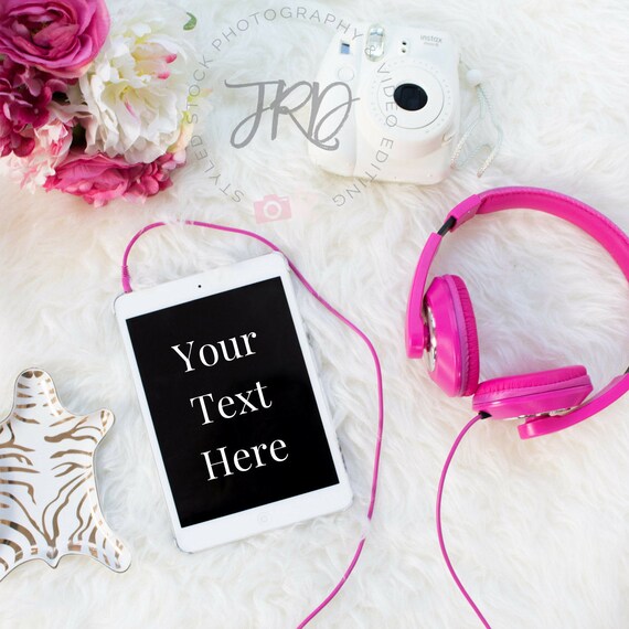 Hot Pink Ipad Mockup Styled Stock Photo For Instagram