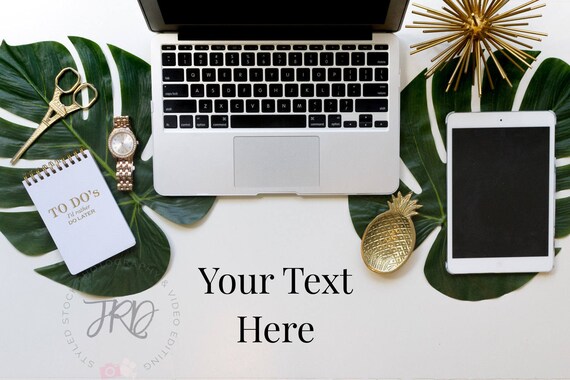 Download Free Green Leaf Laptop Mockup Styled Stock Photo For Instagram PSD Mockup Template