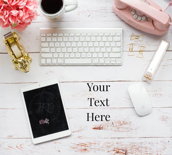 White Wood Styled Stock Photography Ipad Mockup For Instagram