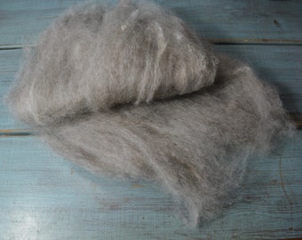Handmade batt. Medium fiber. Natural color Leicester Longwool. 70 gram