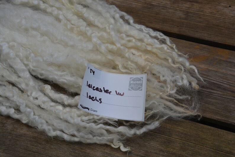 Leicester long wool locks washed 45 gram 1.58 oz