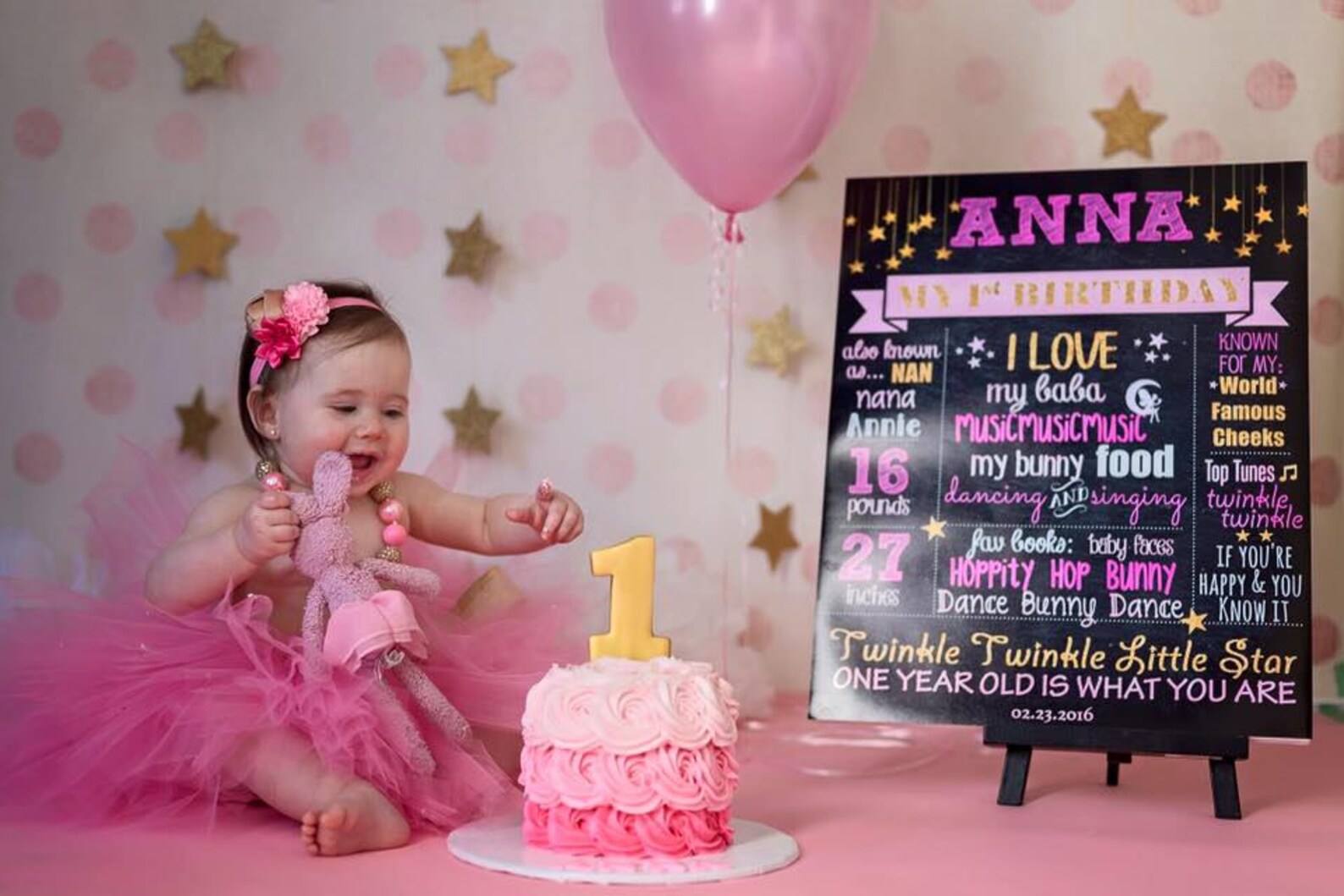 First Birthday Milestones Cake Smash Board DIGITAL PDF ONLY | Etsy
