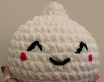 Large bao dim sum dumpling plushie, Kawaii stuffed animal, dim sum, Amigurumi crochet