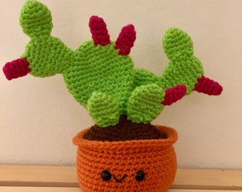 cactus stuffed animal | crochet mini succulent, amigurumi cactus