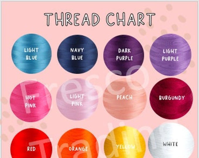 Thread Color Chart - Etsy