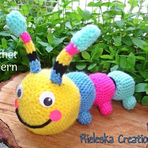 Crochet PDF Pattern- Crochet Colorful  Hungry Caterpillar