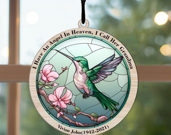 Personalized Family Memorial Acrylic Suncatcher, Custom Missing Suncatcher, Missing Ornament, Family Memorial Ornament, Family Memorial Gift