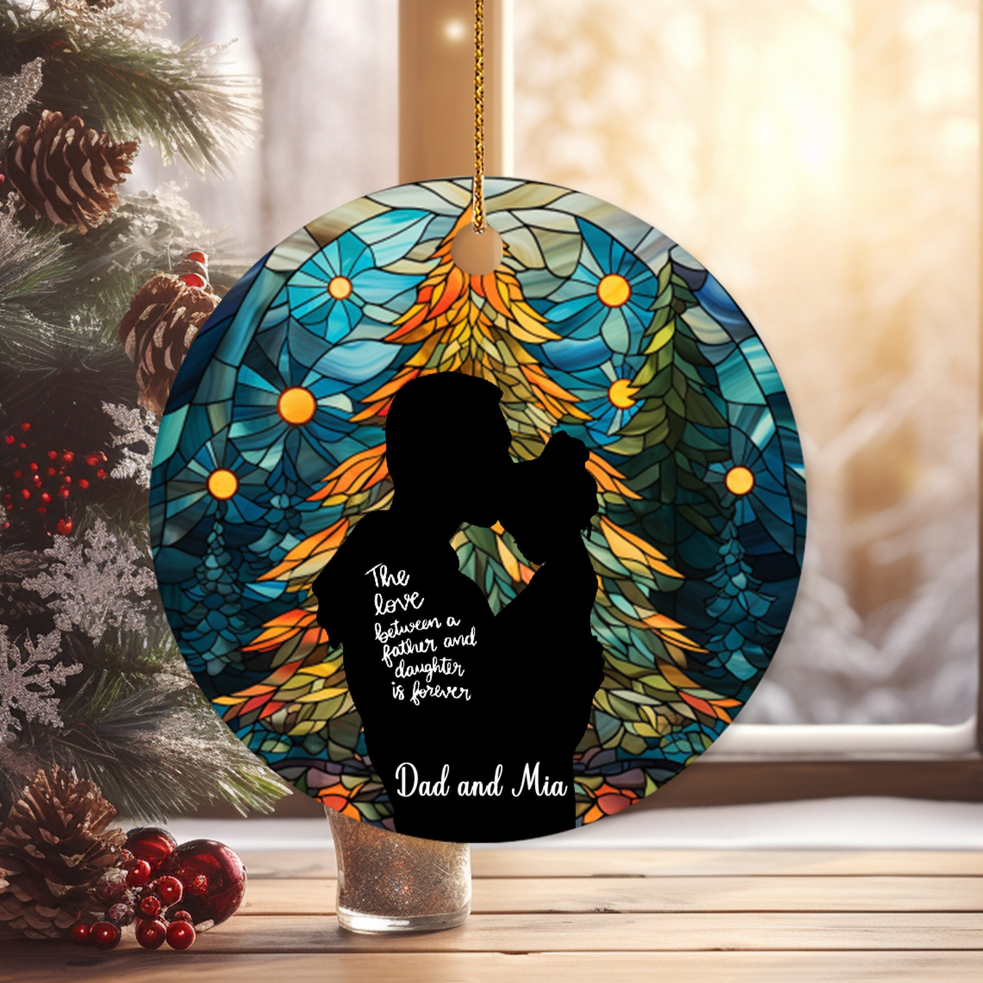 Daddy daughter christmas ornament Clearance