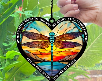 Loss Of Your Loved One, Memorial Dragonfly Acrylic Suncatcher, Memorial Dragonfly Ornament, Sympathy Ornament, Gift For Family And Friends