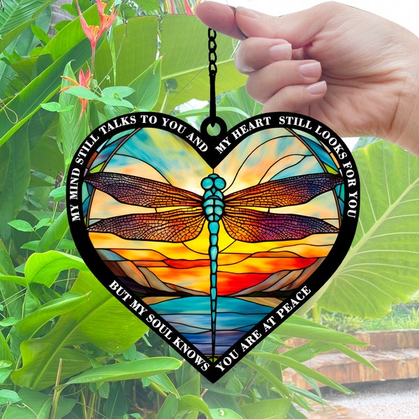 Loss Of Your Loved One, Memorial Dragonfly Acrylic Suncatcher, Memorial Dragonfly Ornament, Sympathy Ornament, Gift For Family And Friends