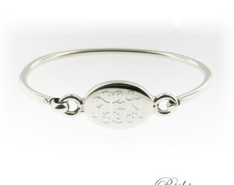 silver baby bracelet engraved