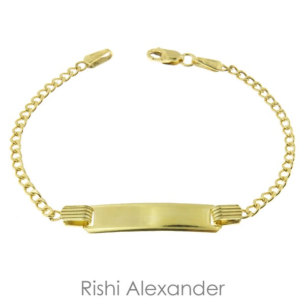 Personalized 18K Gold ID Bracelets for Kids & Babies
