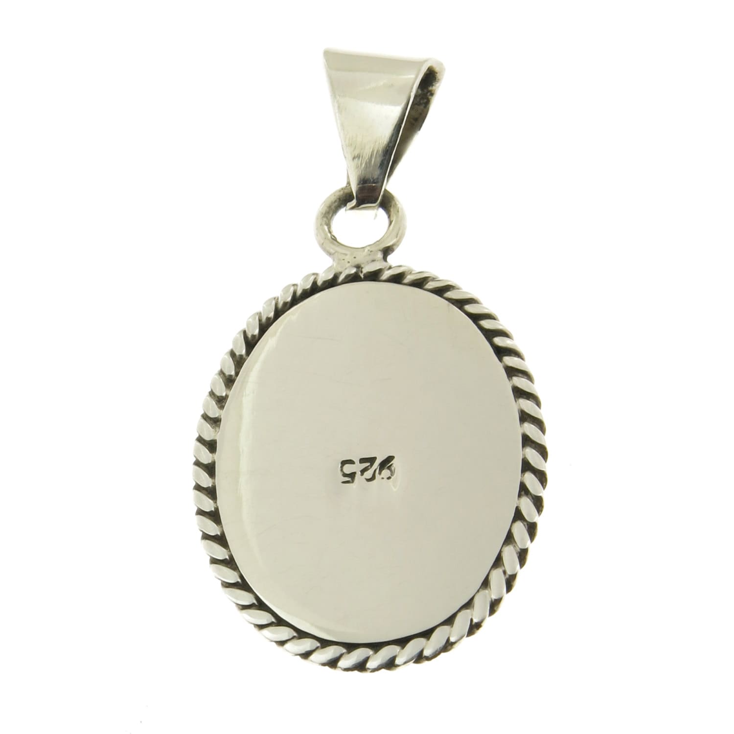 Silver Rope Edge 925 Sterling Silver Oval Rope Edge Monogram Personalized Pendant - Etsy