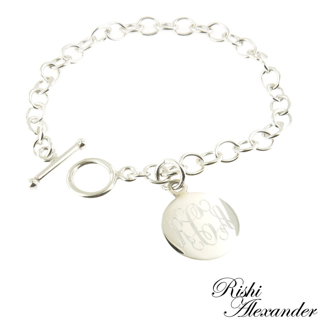 Sterling silver online link charm bracelet