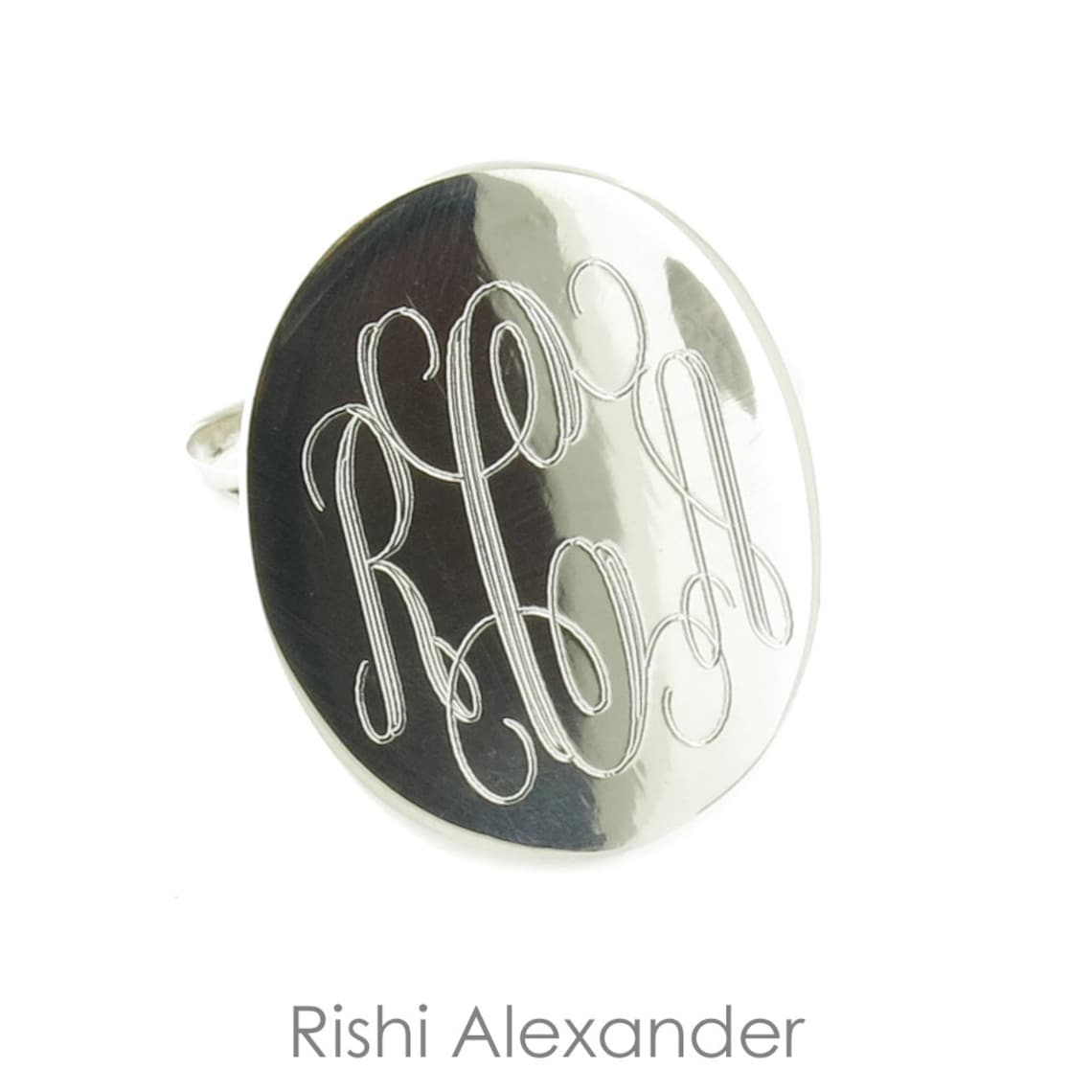 925 Sterling Silver Monogram Engravable Oval Signet Band Ring | Etsy