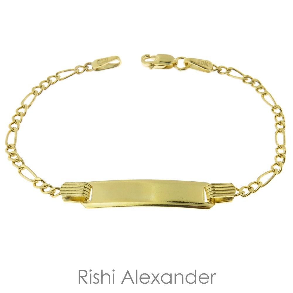 10K Yellow Gold Mariner Link ID Baby Bracelet – Kevin Jewelers