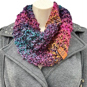 Multi-Color Knit Infinity Scarf