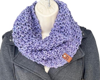 Lavender Knit Infinity Scarf