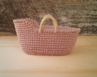 crochet baby doll basket pattern free