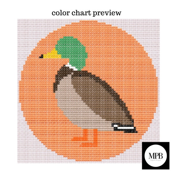 Mallard Duck Needlepoint Digital Chart