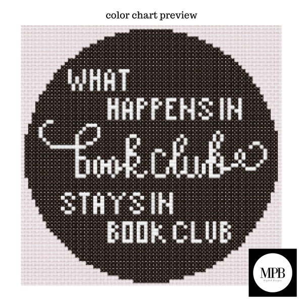Custom Request: Book Club Needlepoint Digital Chart