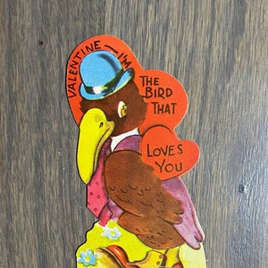 Saint Valentin, Oiseau portant un chapeau bleu, 4", En forme, Artisanat, Scrapbooking, Passe-temps, Papier, Papeterie, vintage, ÉCRITURES, ~ 20-29-1029
