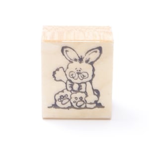 Ours en peluche, mignon, petit, artisanat, timbre, tampon en bois, tampon en caoutchouc, timbre unique, vintage, fabrication de cartes, objet de collection, ~220924-DISV / M-05-04