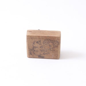 Joli timbre d’oiseau animal, chapeau d’été, souriant, bois, caoutchouc, timbre unique, fabrication de cartes, bricolage pour enfants, passe-temps, papeterie, vintage, ~ 20-10-342