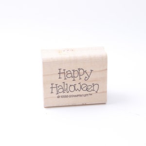 Felice Halloween, Vacanze, Timbro messaggio, Artigianato, Timbro singolo, Timbro di legno, Timbro di gomma, Vintage, Creazione di cartoline, Da collezione ~ 220927-DIP 615