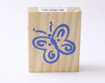 Butterfly, Cute Design, 1.5", Animal, Wooden, Rubber, Tiny, Stamp, Holiday, Card Making, Kids Craft, Hobby, Stationery, ~20-17-580