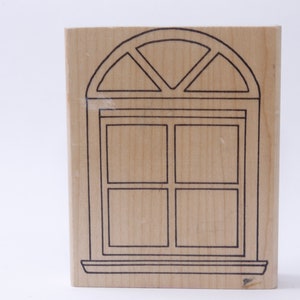 Raam, Boog, Leeg, Frames, Huis, Huis, Verhuizen, Architectuur, Boodschap Stempel, Houten, Rubber, Stempel, Vintage, Card Making, ~ 20-12-407