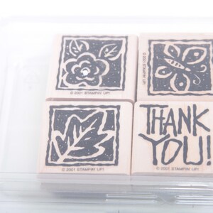 Stampin Up, Thank You, Blume, Blatt, Schmetterling, Kartenherstellung, Basteln, Scrapbooking, Vintage, Stempelset, In einer Box ~ Sir Stampinton ~ 20-01-608