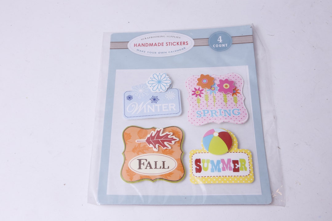 Seasons, Winter, Spring, Fall, Summer, Year, Calendar, Sticker Sheet ...