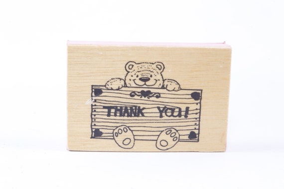 Bear Message Wooden Stamp Bear Message Wooden Stamp