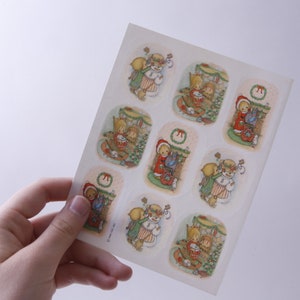 Betsy Clark Navidad, Niños, Hogar, , Familia, Invierno, Vacaciones, Hoja de pegatinas, Sello, Artesanía, Fabricación de tarjetas, Vintage, ~ 20-01-345