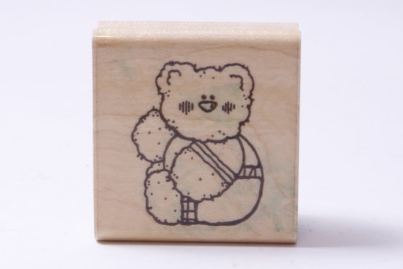 Bear Message Wooden Stamp Bear Message Wooden Stamp