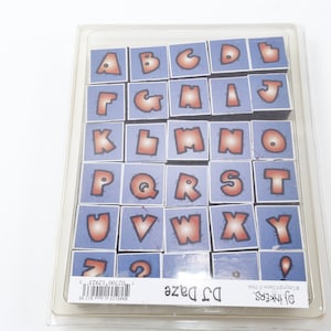 DJ Daze, Buchstaben, Alphabet, Stempel set, Message Stamps, Stempel, Holz, Stampin Up, Vintage, Kartenherstellung, ~ 20-02-70