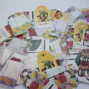 Cartes de vœux de fleurs, grand ensemble, corbeille de fruits, arrangement floral, juste parce que, en mémoire aimante, papier, vintage, ~ 230204-AHL 1175