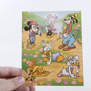 Disney Stickers Playing in Yard Single Sticker Sheet 1990's Cartoon Movie Characters Stickers Vintage Children's Stickers ~ 521