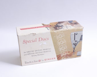 Singer, Sewing Machines Special Discs, Deluxe Zig-Zag Model 600 and 603, Touch & Sew, Craft, Tool, Supply, ~ 230809-DISV 410