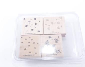Flowers, Patterns, Texture, Stamp Set, Message Stamps, Rubber Stamps, Stampin Up, Vintage, Card Making, ~ 20-01-11