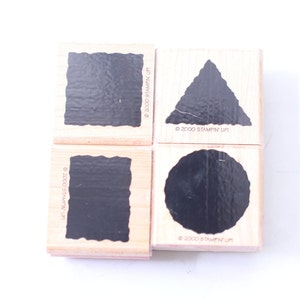Figures géométriques, jeu de tampons message, carré, triangle, rectangle, cercle, formes, fabrication de cartes, scrapbooking, ~ 240127-WH 798