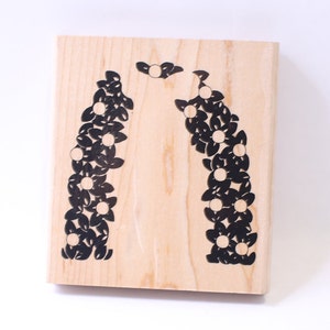 Flowers, Arch Frame, Message Stamp, Floral Texture, Stamp Making, Paper Stamping, Scrapbooking, ~ 240126-WH 815