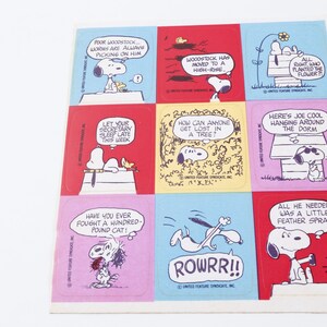 Vintage, Snoopy, Multicolored, Schulz, Cartoon, Stickers, Sheet, Puppy, Dog, Pictures, Children, Vintage Toys, ~ 20-10-342